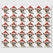 Hipster Chihuahua Weihnachtswrapping Paper Geschenkpapier (Flach)