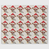 Hipster Chihuahua Weihnachtswrapping Paper Geschenkpapier (Flach)