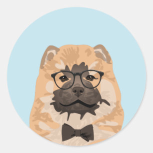 Hipster Chow Chow Dog Sticker für Hundeliebhaber