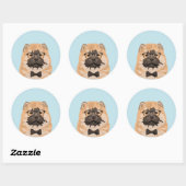 Hipster Chow Chow Dog Sticker für Hundeliebhaber (Blatt)