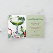 Hipster Claus & Cocktail Rezept Weihnachten Karte (Innenseite)