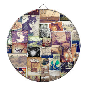 Hipster-Collage für cooles Foto Dartscheibe