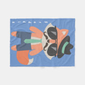 Hipster Cool Fox Baby Boy Fleecedecke (Vorderseite (Horizontal))