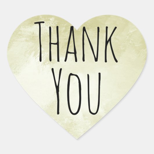 Hipster Cool Gold Herzlichen Dank Siegel Herz-Aufkleber (Vorderseite)