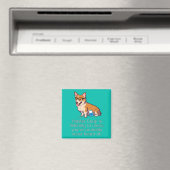 Hipster Corgi Magnet (In Situ (Geschirrspüler))
