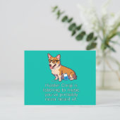 Hipster Corgi Post Card Postkarte (Stehend Vorderseite)