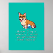 Hipster Corgi Poster (Vorne)