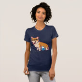 Hipster Corgi T - Shirt (ohne Text) (Vorne ganz)