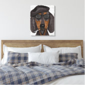 Hipster Dackel Black und Tan Leinwanddruck (Insitu (Schlafzimmer))