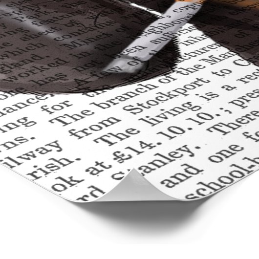 Hipster Dackel Black und Tan Poster (Ecke)