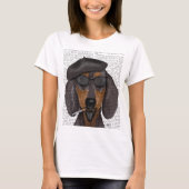 Hipster Dackel Black und Tan T-Shirt (Vorderseite)