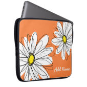 Hipster Daisy Zeichnend in trendigen Farben Laptopschutzhülle (Vorne Rechts)