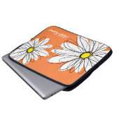 Hipster Daisy Zeichnend in trendigen Farben Laptopschutzhülle (Vorne Knopf)