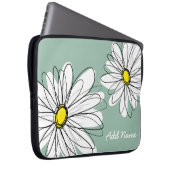 Hipster Daisy Zeichnend in trendigen Farben Laptopschutzhülle (Vorne Rechts)