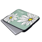Hipster Daisy Zeichnend in trendigen Farben Laptopschutzhülle (Vorne Knopf)