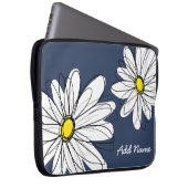Hipster Daisy Zeichnend in trendigen Farben Laptopschutzhülle (Vorne Rechts)