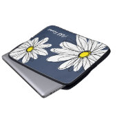 Hipster Daisy Zeichnend in trendigen Farben Laptopschutzhülle (Vorne Knopf)