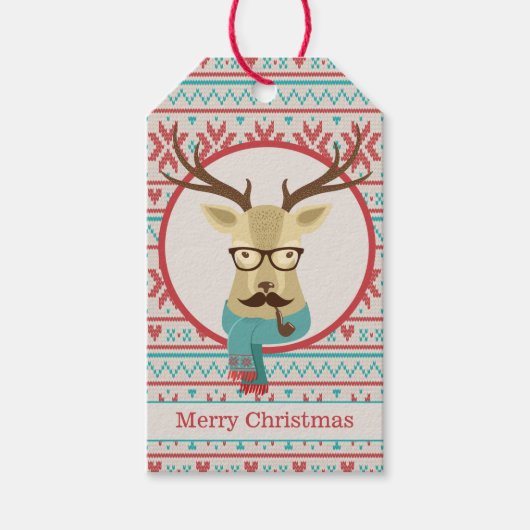 Hipster Dei Christmas Geschenkanhänger (Vorderseite)