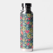 Hipster des Friedenssymbol Trinkflasche (Rechts)