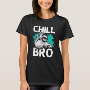 Hipster-Design mit Faultier für Männer Chill Bro T-Shirt