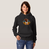 Hipster Dobermann Doberman Pinscher Hoodie (Vorne ganz)