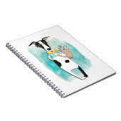 Hipster Dog Cartoon Notizblock (Rechte Seite)