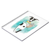 Hipster Dog Cartoon Notizblock (Linke Seite)