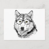 Hipster Dog Postkarte (Vorderseite)