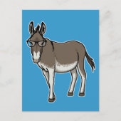 Hipster Donkey Postkarte (Vorderseite)