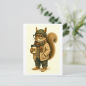 Hipster-Eichhörnchen-Postkarte Postkarte (Stehend Vorderseite)