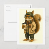 Hipster-Eichhörnchen-Postkarte Postkarte (Vorne/Hinten)