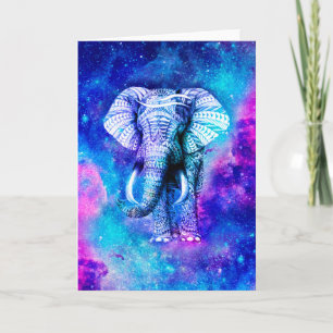 Hipster-Elefant-Nebelraum Karte