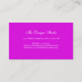 Hipster Elefantennebel Raum.                     Visitenkarte (Rückseite)