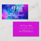 Hipster Elefantennebel Raum.                     Visitenkarte (Vorne/Hinten)