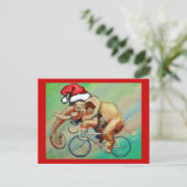 Hipster-Elephant für X-MAS Feiertagspostkarte (Stehend Vorderseite)
