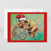 Hipster-Elephant für X-MAS Feiertagspostkarte (Vorne/Hinten)