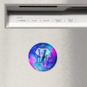 Hipster Elephant Nebula Space Magnet (In Situ (Geschirrspüler))