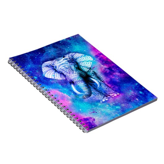 Hipster Elephant Nebula Space Notizblock (Rechte Seite)
