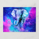 Hipster Elephant Nebula Space Postkarte<br><div class="desc">Hipster Elephant Nebula Space






Elephant-Elefanten von Tieren, 
blue henna universe pink
Safari Hippie Drawing Trend
 Girly art orient aztec, 
 Einzige romantische Girl exotic, 
 Thailand decoration stars folkloric
Colorful indian Stammes
tattoo nebula ornamental vinto
 Illustration
Elefantenschnecke, </div>