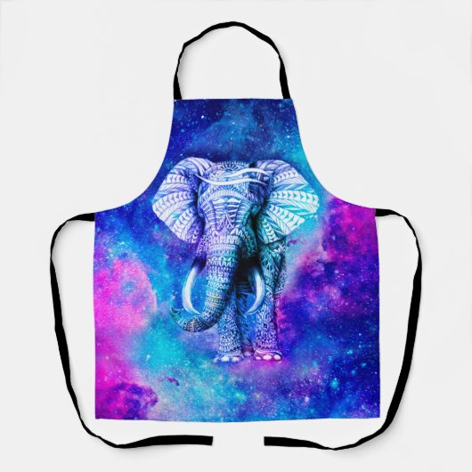 Hipster Elephant Nebula Space Schürze (Vorderseite)