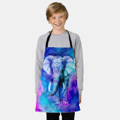 Hipster Elephant Nebula Space Schürze (Getragen)