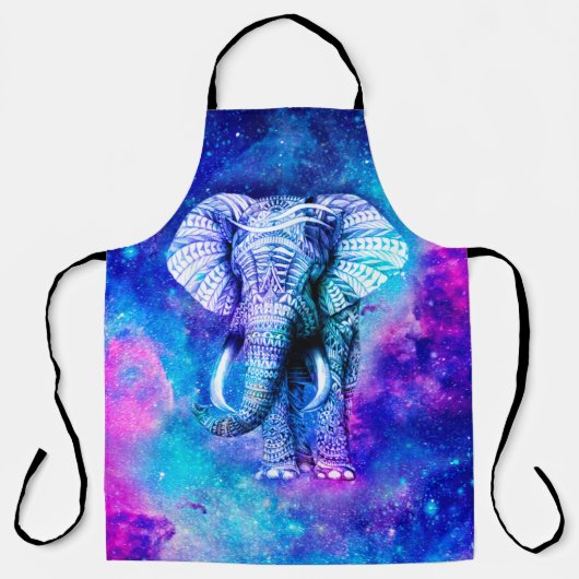Hipster Elephant Nebula Space Schürze (Vorderseite)