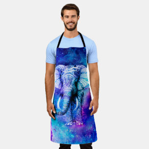 Hipster Elephant Nebula Space Schürze