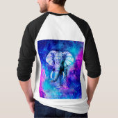 Hipster Elephant Nebula Space T-Shirt (Rückseite)