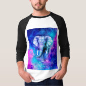 Hipster Elephant Nebula Space T-Shirt (Vorderseite)