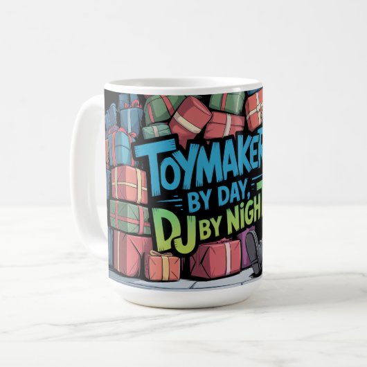Hipster Elf DJ Kaffeetasse (Vorderseite Links)
