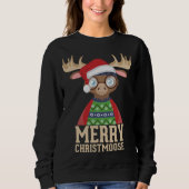 Hipster Else - Weihnachtsmannmütze - Merry Christm Sweatshirt (Vorderseite)