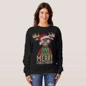 Hipster Else - Weihnachtsmannmütze - Merry Christm Sweatshirt (Vorne ganz)