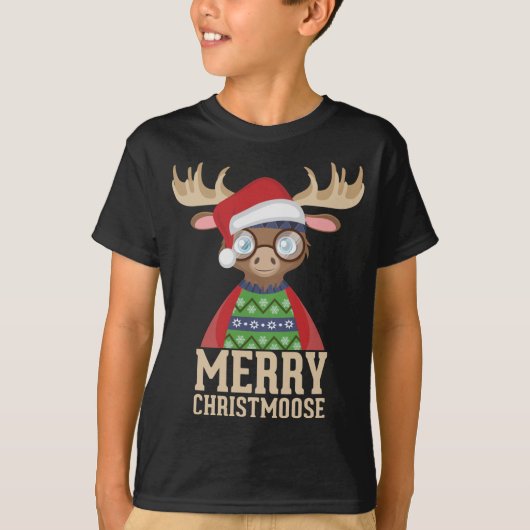 Hipster Else - Weihnachtsmannmütze - Merry Christm T-Shirt (Vorderseite)