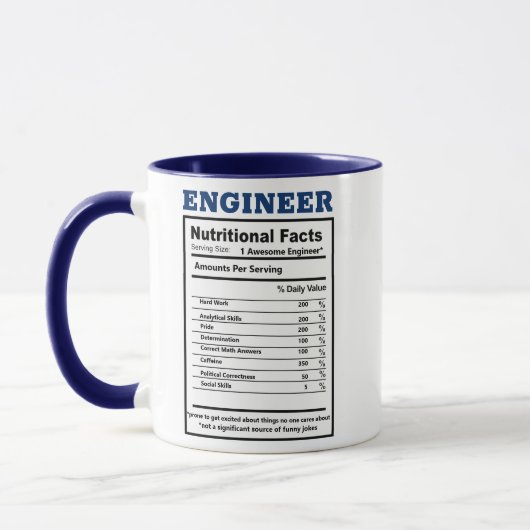 Hipster Engineer Ernährungswissenschaften Witze Pu Tasse (Links)